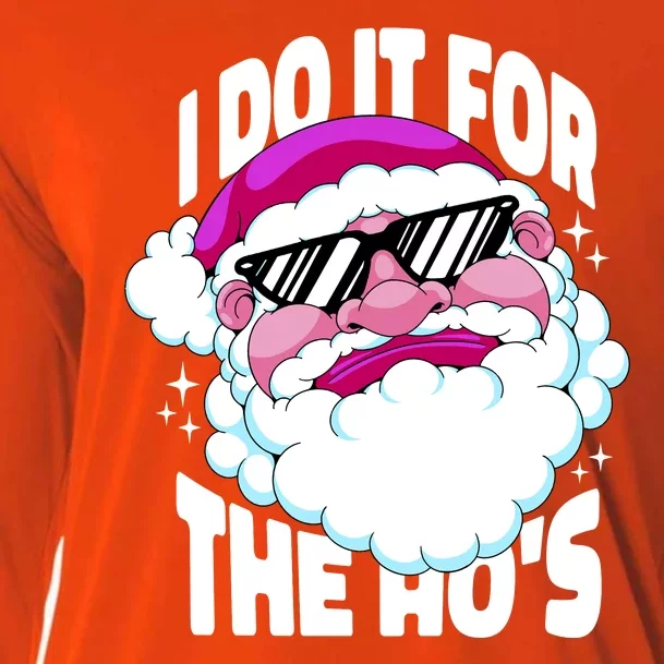 I DO It For The Ho's Funny Santa Claus Cooling Performance Long Sleeve Crew