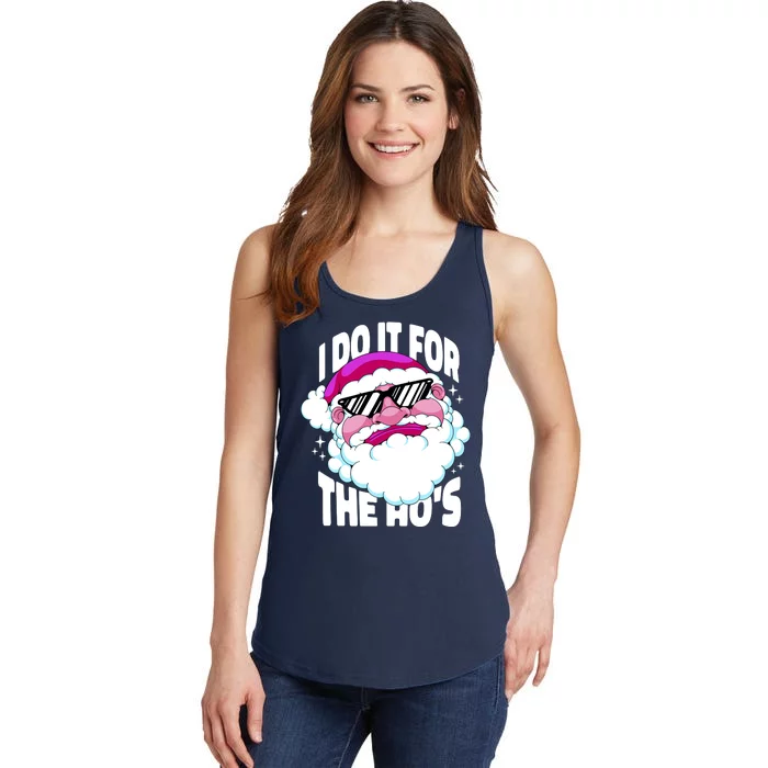 I DO It For The Ho's Funny Santa Claus Ladies Essential Tank