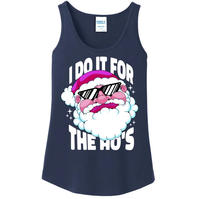 I DO It For The Ho's Funny Santa Claus Ladies Essential Tank