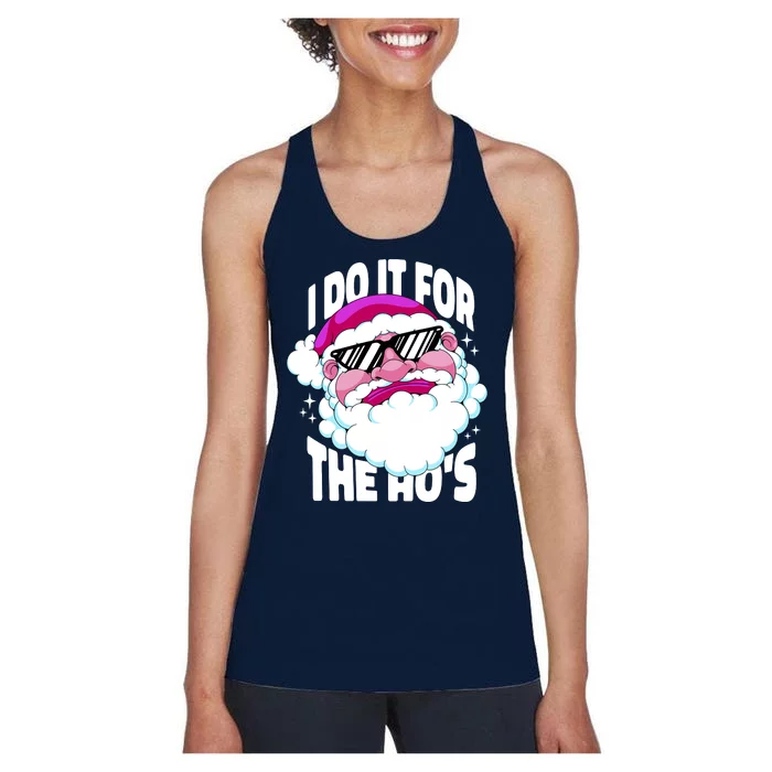 I DO It For The Ho's Funny Santa Claus Women's Racerback Tank