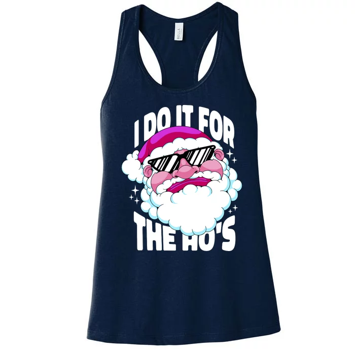 I DO It For The Ho's Funny Santa Claus Women's Racerback Tank