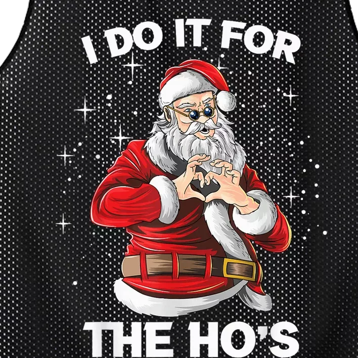 I Do It For The Ho´s Funny Santa Christmas XMAS Mesh Reversible Basketball Jersey Tank