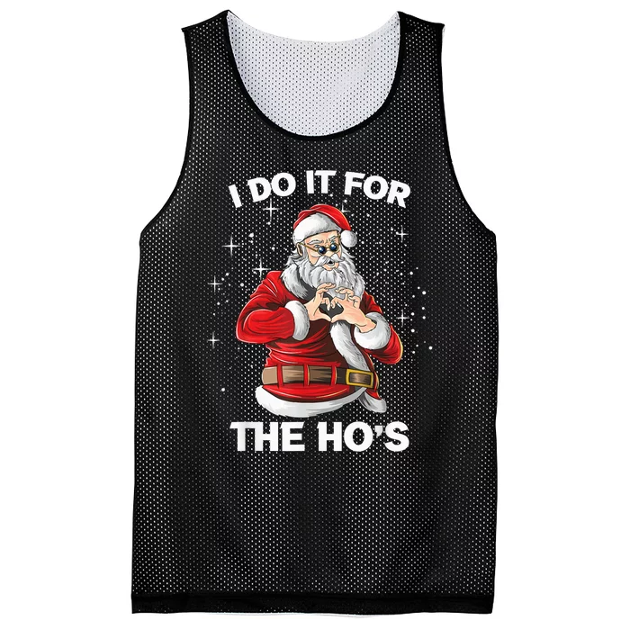 I Do It For The Ho´s Funny Santa Christmas XMAS Mesh Reversible Basketball Jersey Tank