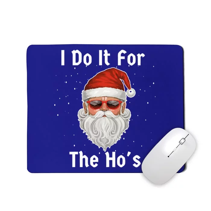 I Do It For The Ho's Funny  Inappropriate Christmas Santa Mousepad