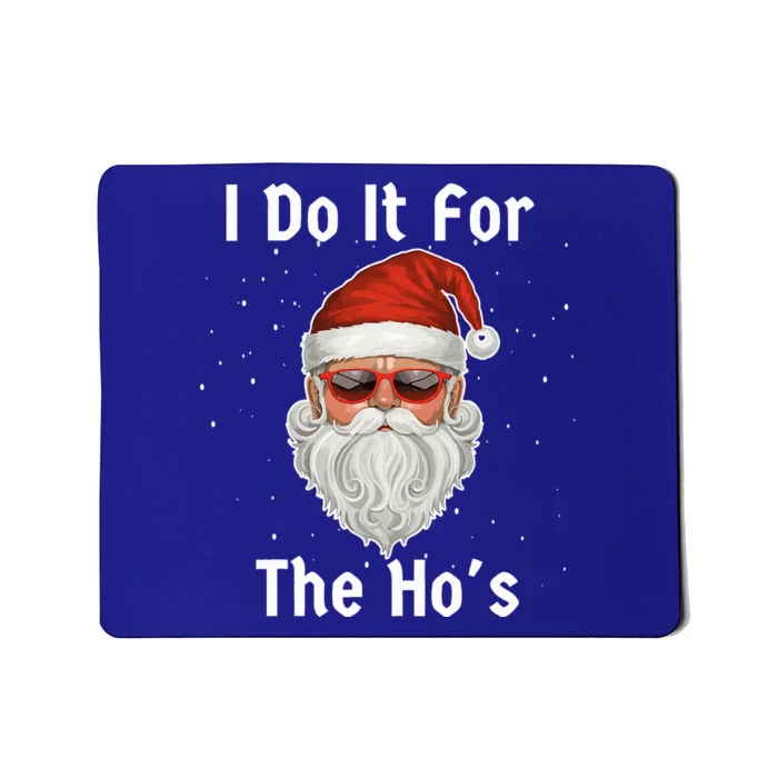 I Do It For The Ho's Funny  Inappropriate Christmas Santa Mousepad