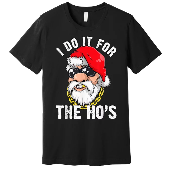 I Do It For The Hos Ho s Fun Inappropriate Xmas Gift  Tee Premium T-Shirt