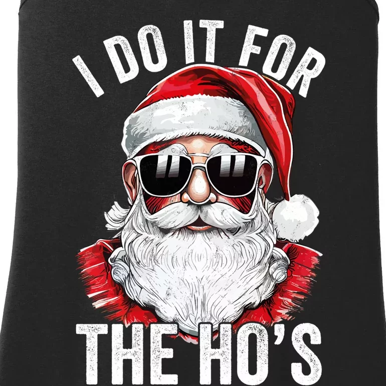 I Do It For The Santa Ugly Christmas Sweater Ladies Essential Tank