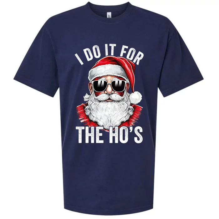 I Do It For The Santa Ugly Christmas Sweater Sueded Cloud Jersey T-Shirt