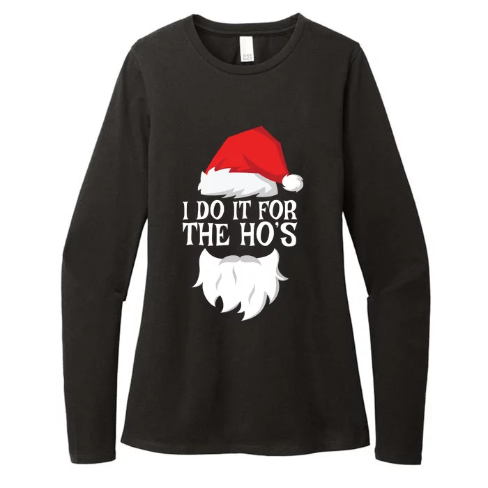 I Do It For The Hos Santa Christmas Womens CVC Long Sleeve Shirt