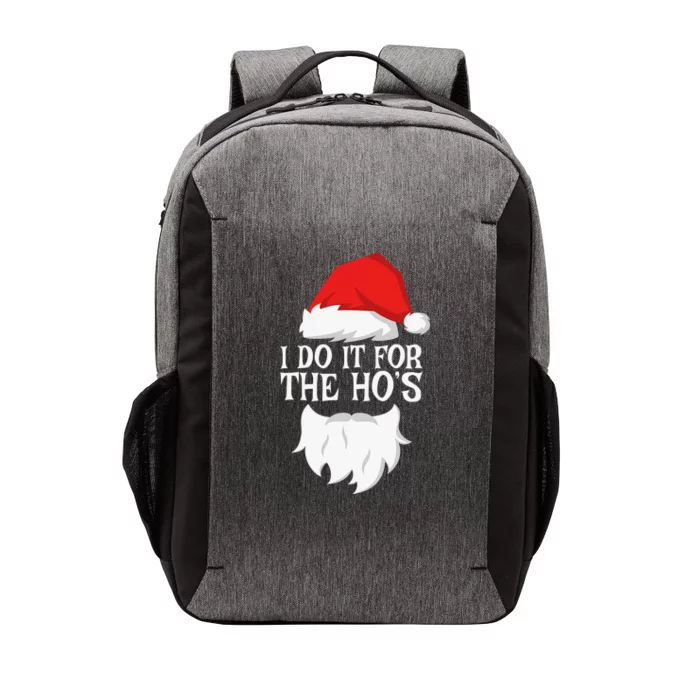 I Do It For The Ho's  Santa Christmas Vector Backpack