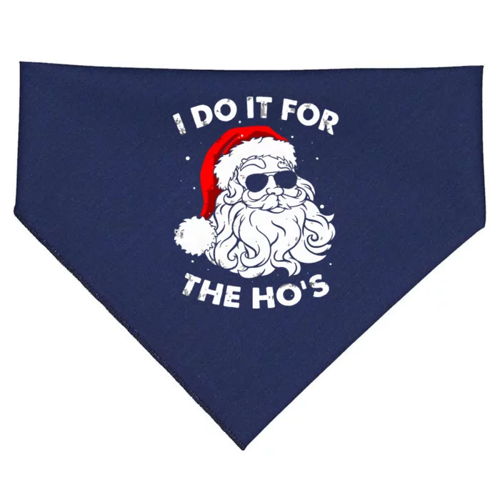 I Do It For The Hos Christmas Funny USA-Made Doggie Bandana