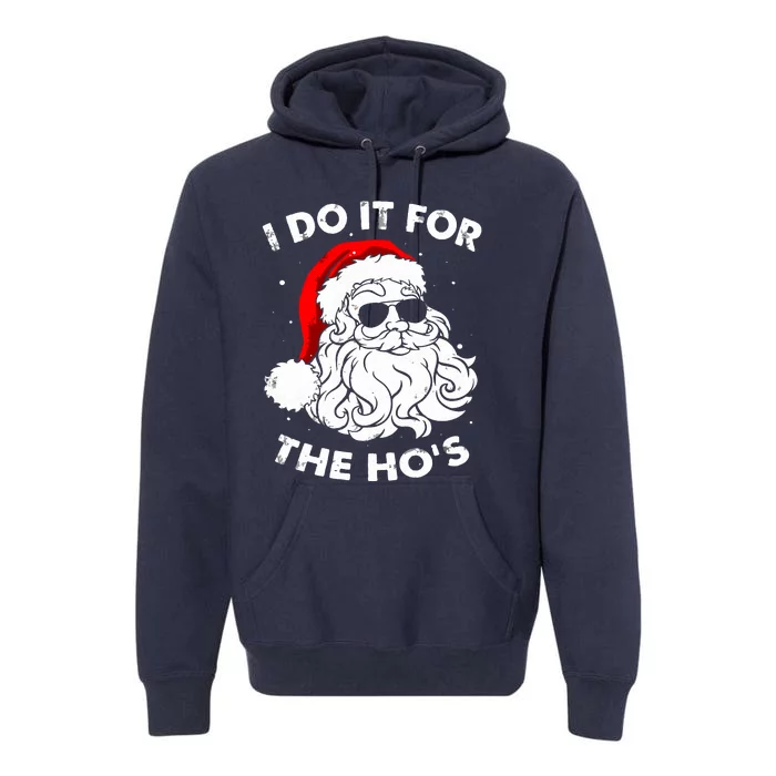 I Do It For The Hos Christmas Funny Premium Hoodie