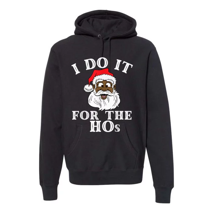 I Do It For The Hos Funny Santa Quotes I Do it For The Hos Premium Hoodie