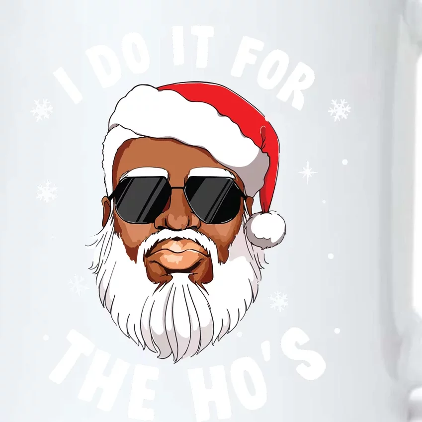 I Do It For The Hos Christmas African American Santa Black Black Color Changing Mug