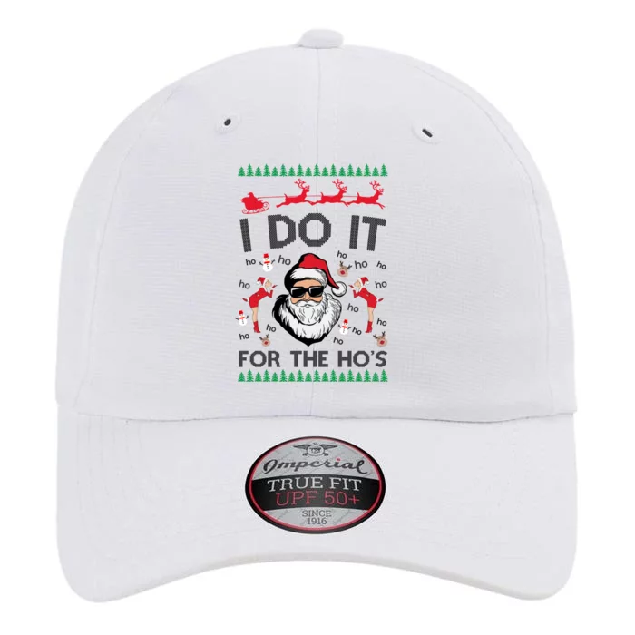 I Do It For The Hos Funny Santa Ugly Christmas The Original Performance Cap