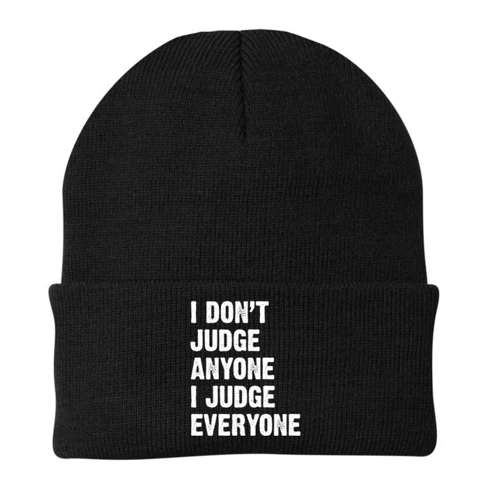 I Don't Judge Anyone I Judge Everyone Knit Cap Winter Beanie