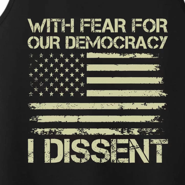 I Dissent Justice Immunity Quote Support Performance Tank