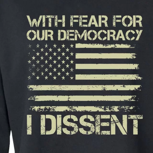 I Dissent Justice Immunity Quote Support Cropped Pullover Crew