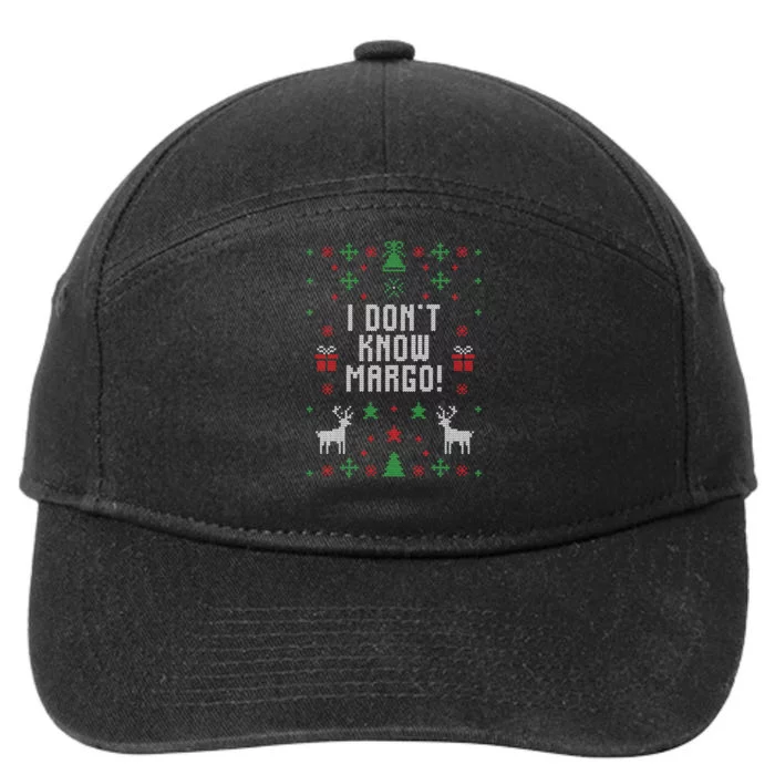 I Don't Know Margo! Ugly Christmas 7-Panel Snapback Hat