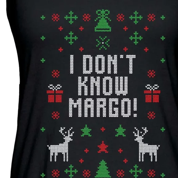 I Don't Know Margo! Ugly Christmas Ladies Essential Flowy Tank