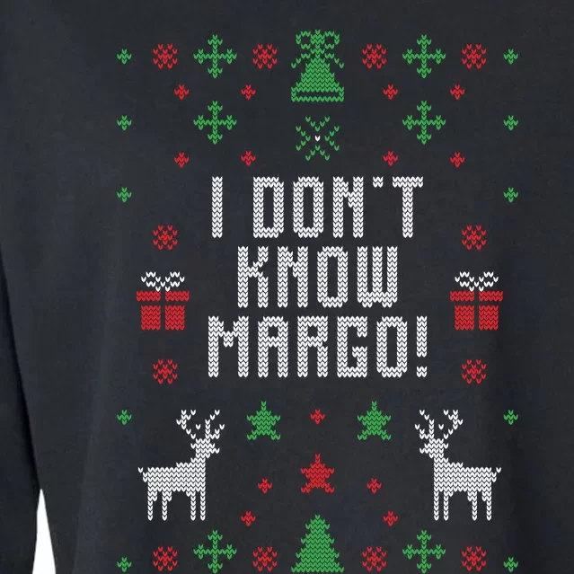 I Don't Know Margo! Ugly Christmas Cropped Pullover Crew