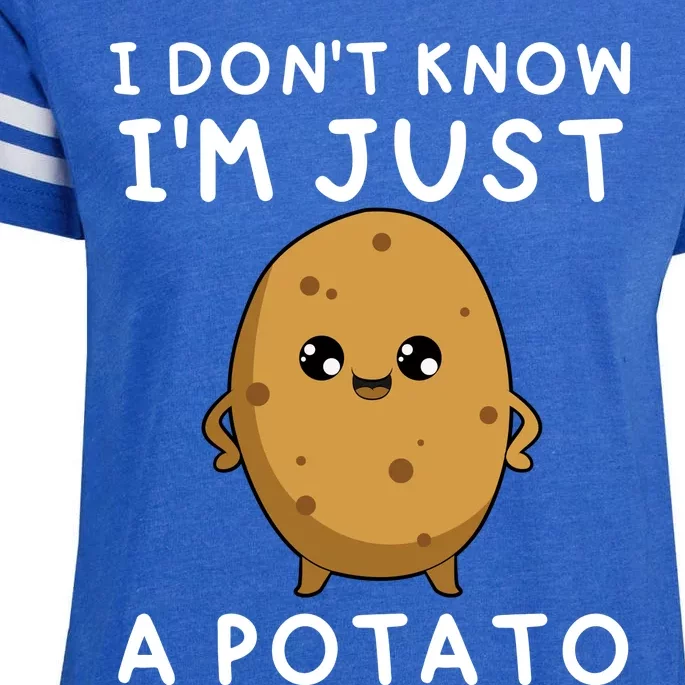 I Don't Know I'm Just A Potato Funny Potato Lover Enza Ladies Jersey Football T-Shirt