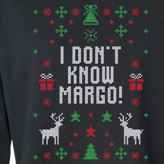 I Don't Know Margo ! Ugly Christmas Cropped Pullover Crew