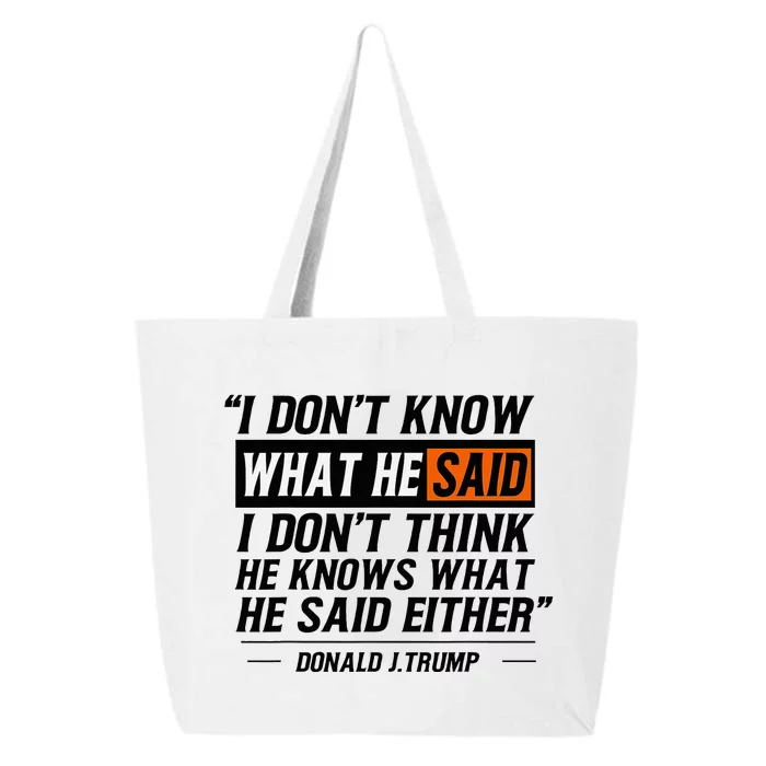 I Don’T Know What He Just Said Funny Quote Design 25L Jumbo Tote