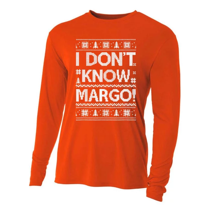 I Don't Know Margo Funny Christmas Vacation Cooling Performance Long Sleeve Crew