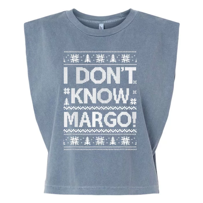 I Don't Know Margo Funny Christmas Vacation Garment-Dyed Women's Muscle Tee