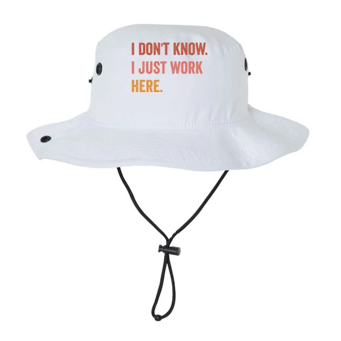 I DonT Know I Just Work Here Funny Work Sarcastic Gift Legacy Cool Fit Booney Bucket Hat