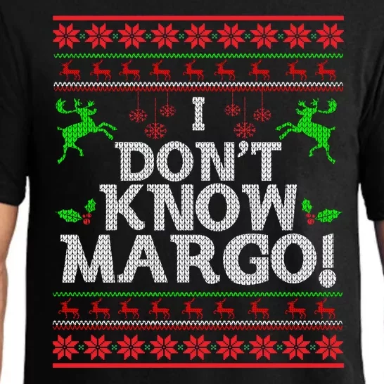 I Don't Know Margo Ugly Matching Christmas Funny Couple Pajama Set