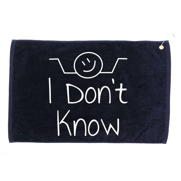 I Dont Know Hand Drawn Shrug Funny Quotes Grommeted Golf Towel