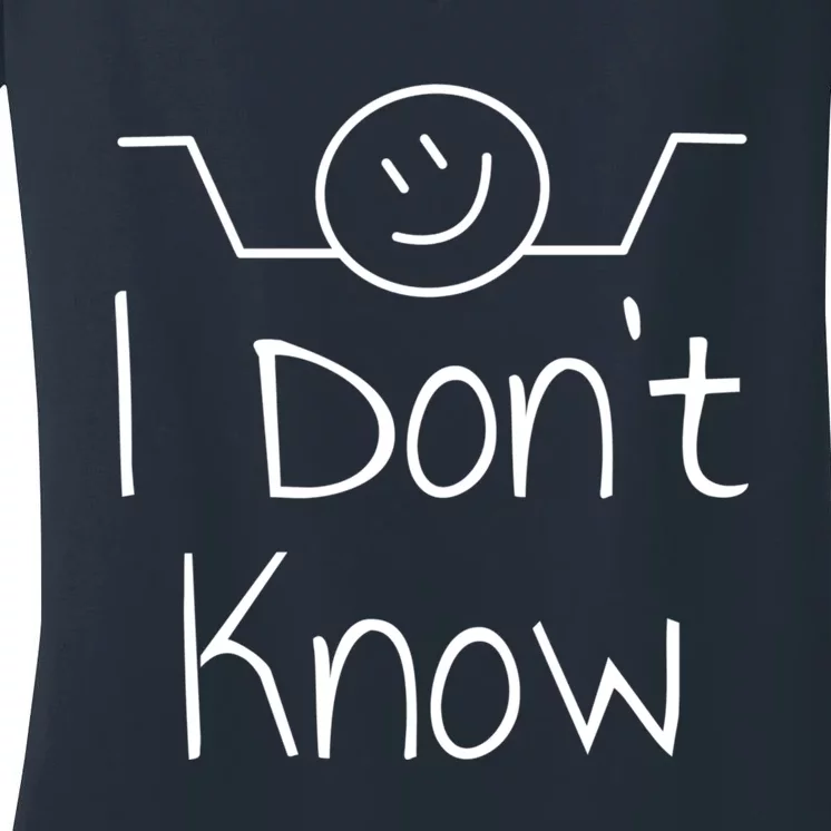 I Dont Know Hand Drawn Shrug Funny Quotes Women's V-Neck T-Shirt