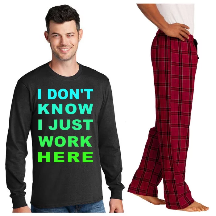 I Dont Know I Just Work Here Long Sleeve Pajama Set