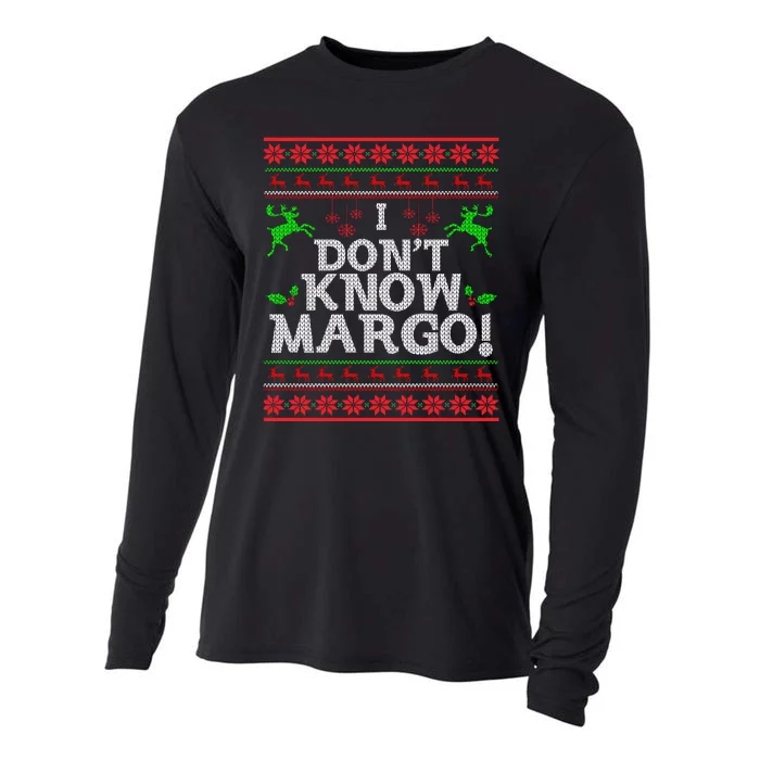 I Don't Know Margo Ugly Christmas Funny Movie Cooling Performance Long Sleeve Crew