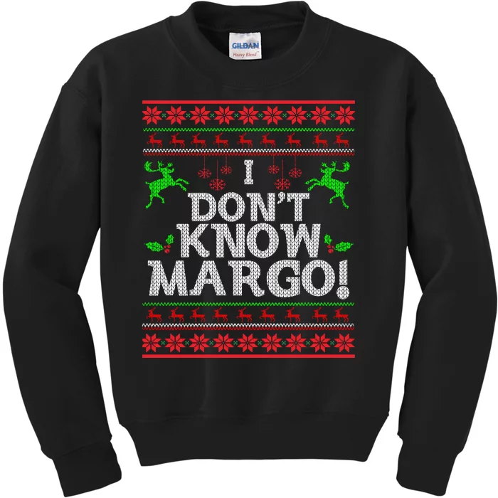 I Don't Know Margo Ugly Christmas Funny Movie Kids Sweatshirt