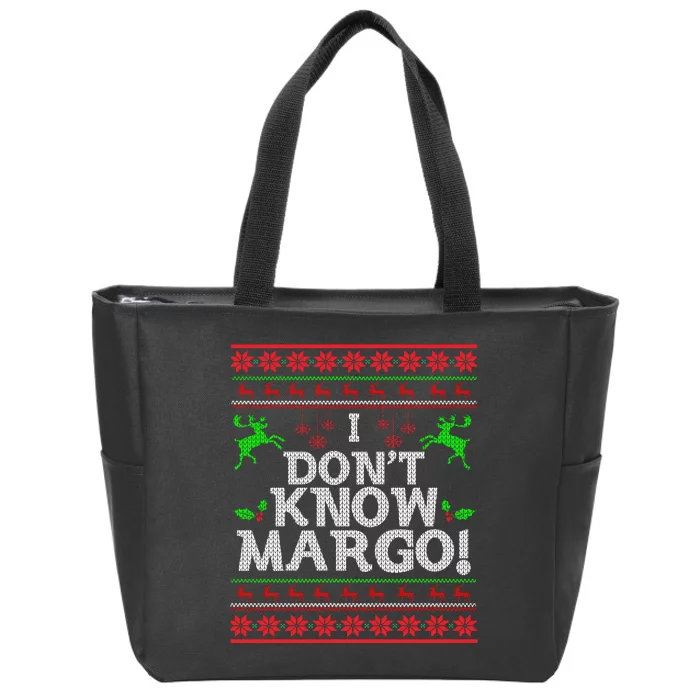 I Don't Know Margo Ugly Christmas Funny Movie Zip Tote Bag