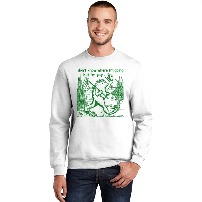 I DonT Know Where IM Going But IM Gay Frog Lgbt Pride Sweatshirt