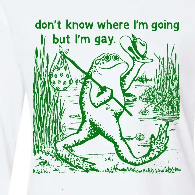 I DonT Know Where IM Going But IM Gay Frog Lgbt Pride Womens Cotton Relaxed Long Sleeve T-Shirt