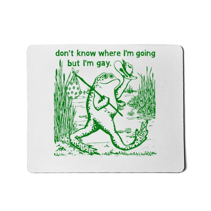 I DonT Know Where IM Going But IM Gay Frog Lgbt Pride Mousepad