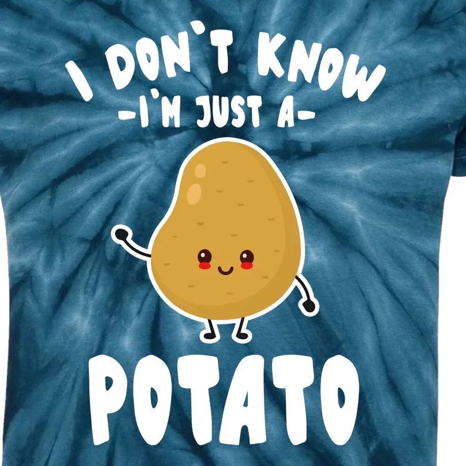 I Don't Know I'm Just A Potato Funny Sarcastic Potato , Potato Lover Kids Tie-Dye T-Shirt