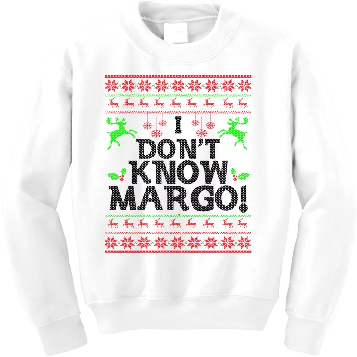 I Don't Know Margo Ugly Christmas Sweater Funny Kids Sweatshirt