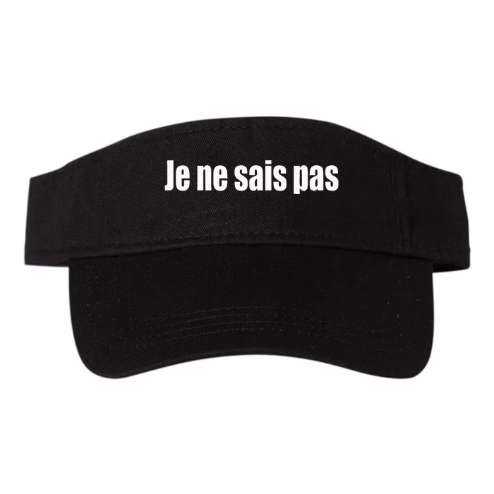 I DonT Know In French Je Ne Sais Pas Valucap Bio-Washed Visor