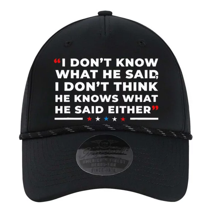 I Dont Know What He Said Funny Trump Presidential Debate Performance The Dyno Cap