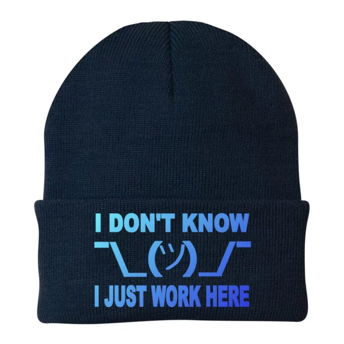 I DonT Know I Just Work Here Gift Knit Cap Winter Beanie