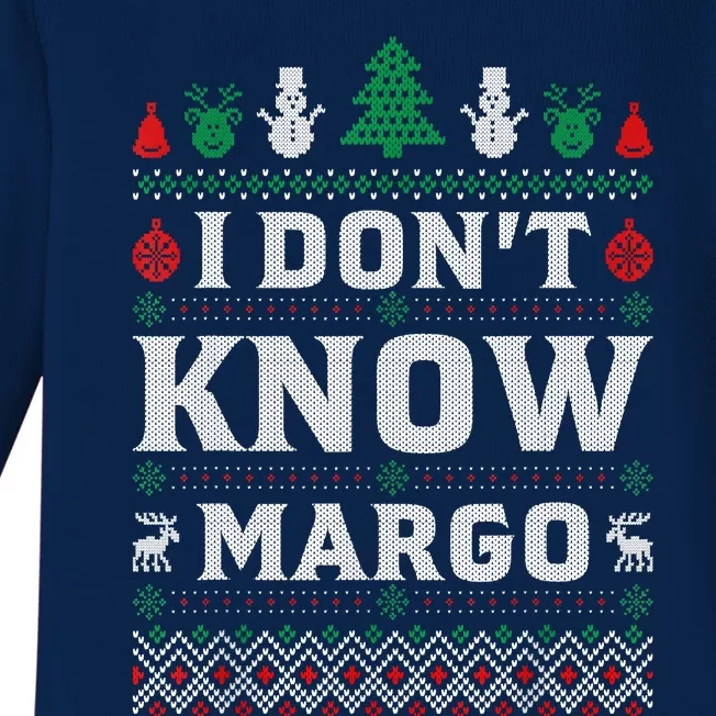 I Don'T Know Margo Funny Christmas Vacation Baby Long Sleeve Bodysuit