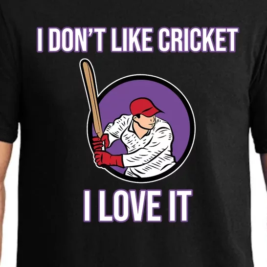 I Don't Like Cricket Sports Player Lover Team Coach Graphic Pajama Set