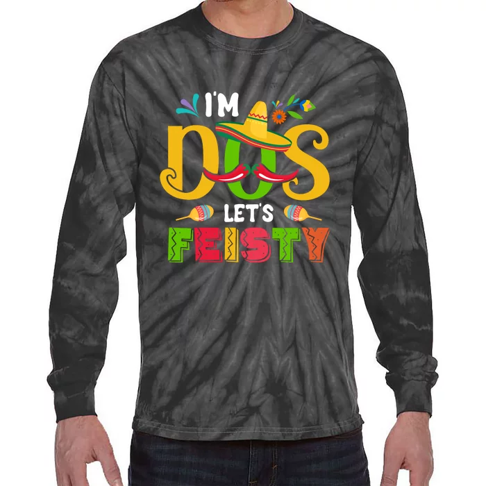 I'm Dos Let's Fiesta 2nd Birthday 2 Year Old Taco Twosday Tie-Dye Long Sleeve Shirt