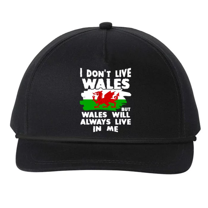 I Don't Live Wales But Wales Will Always Live In Me Snapback Five-Panel Rope Hat